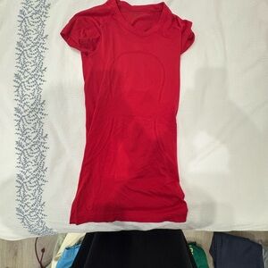 Red Short Sleeve Top worn twice
